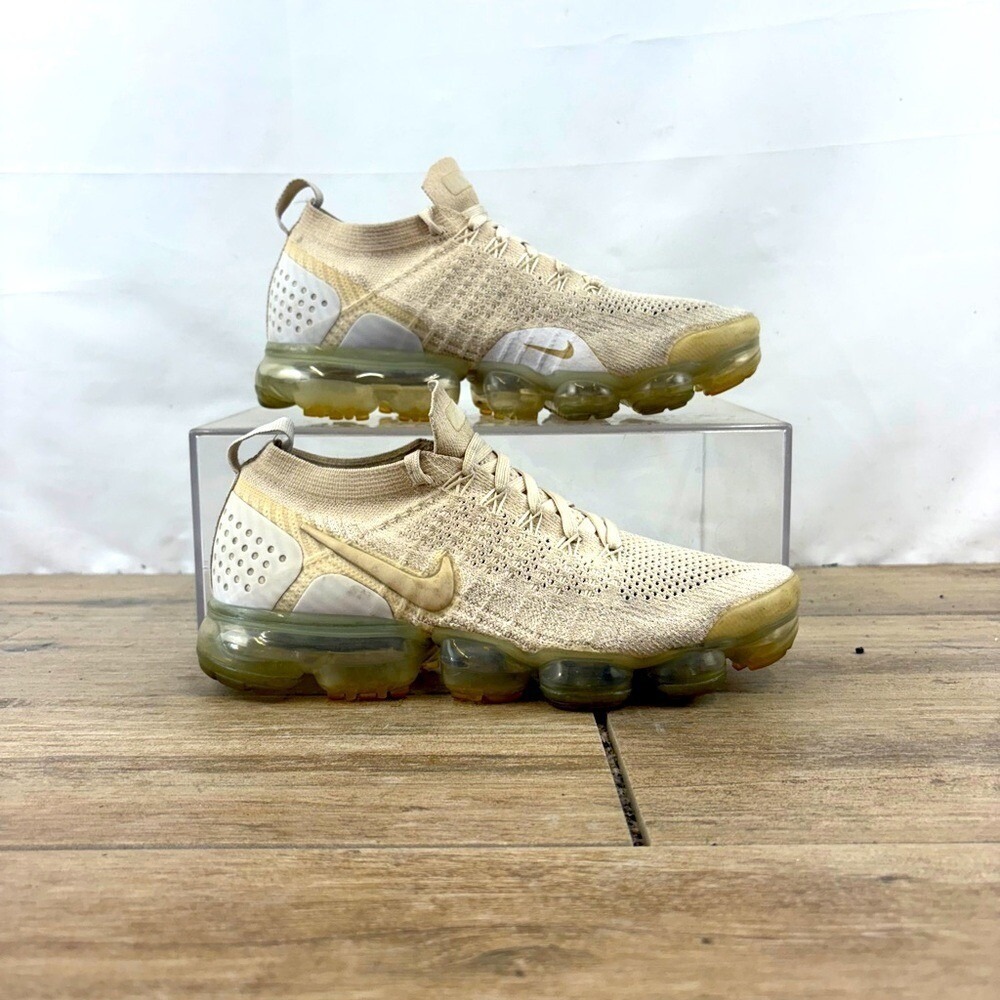 Nike Womens Air VaporMax Flyknit 2 Light‎ Cream 942843-201 Size US 7.5 EUR 38